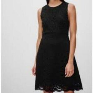 Aritiza Babaton rickie black lace lined mini back zipper  dress size 6